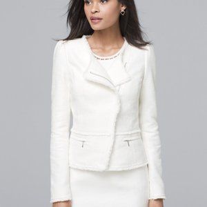 White House Black Market Tweed Moto Jacket